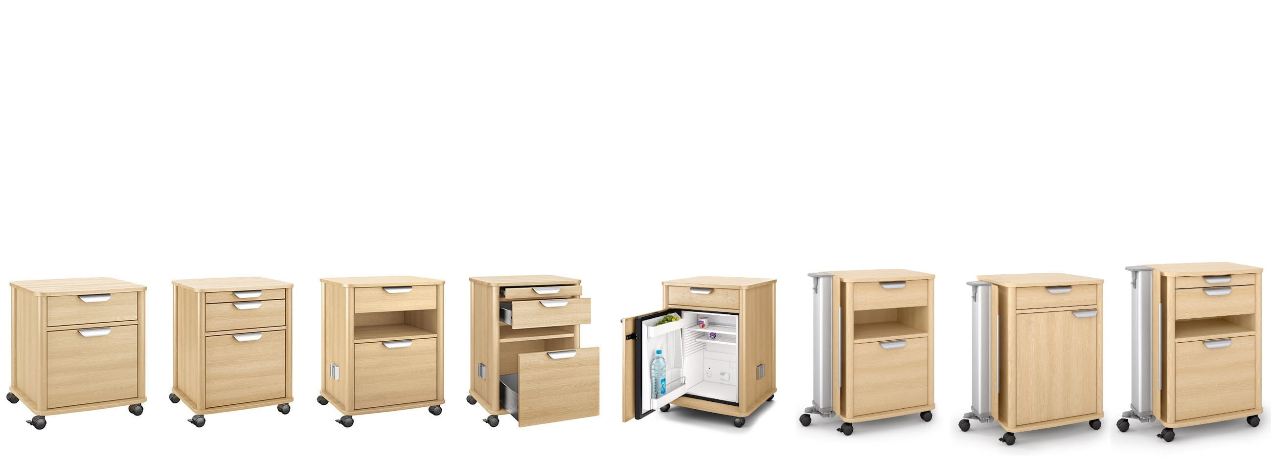 The vivo bedside cabinet series create a cozy and harmonic atmosphere.