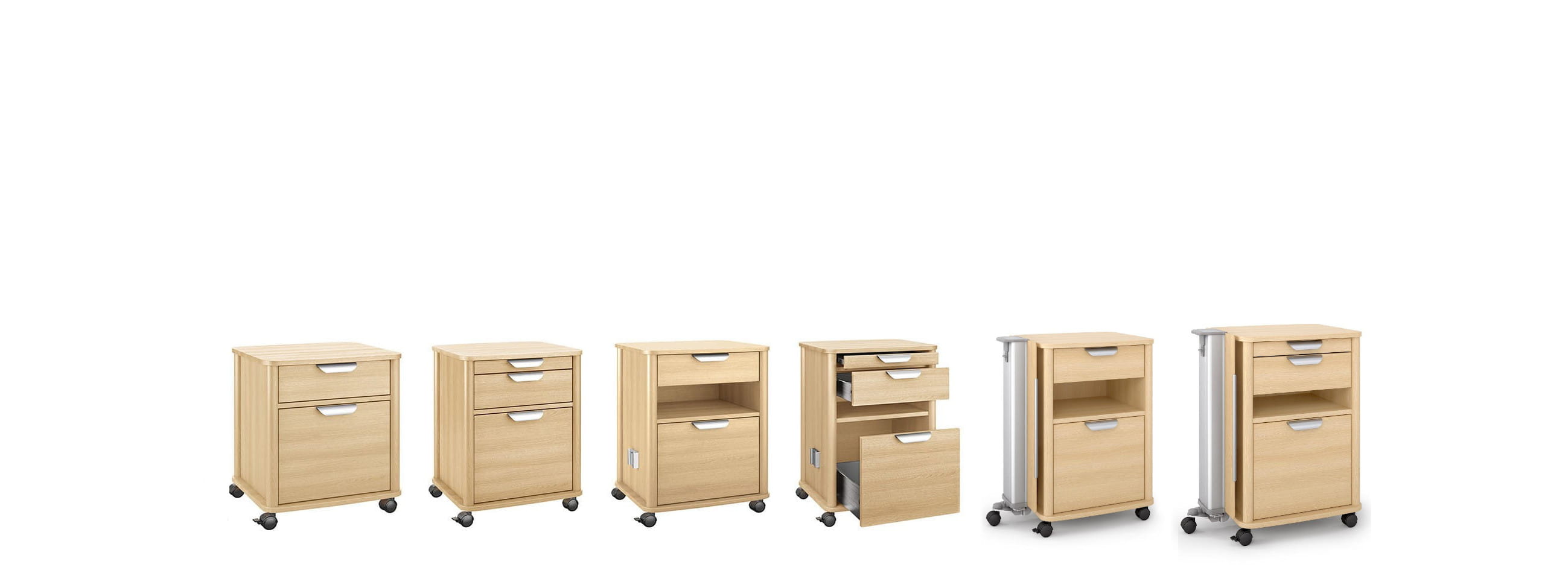 The vivo bedside cabinet series create a cozy and harmonic atmosphere.